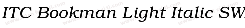 ITC Bookman Light Italic SWA字体转换